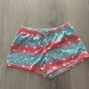 Star Patterned Red and Blue Shorts